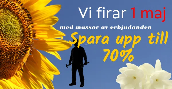 1 maj erbjudanden och nyheter